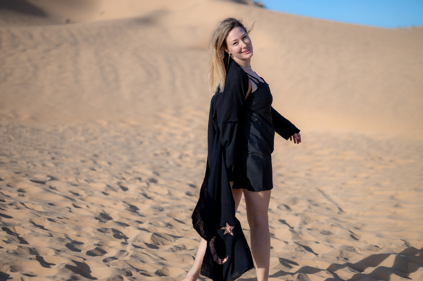 Black  "kept by GOD" J Kimono